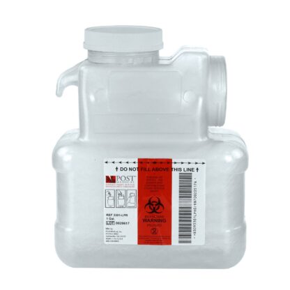 Side view of 1 gallon clear container