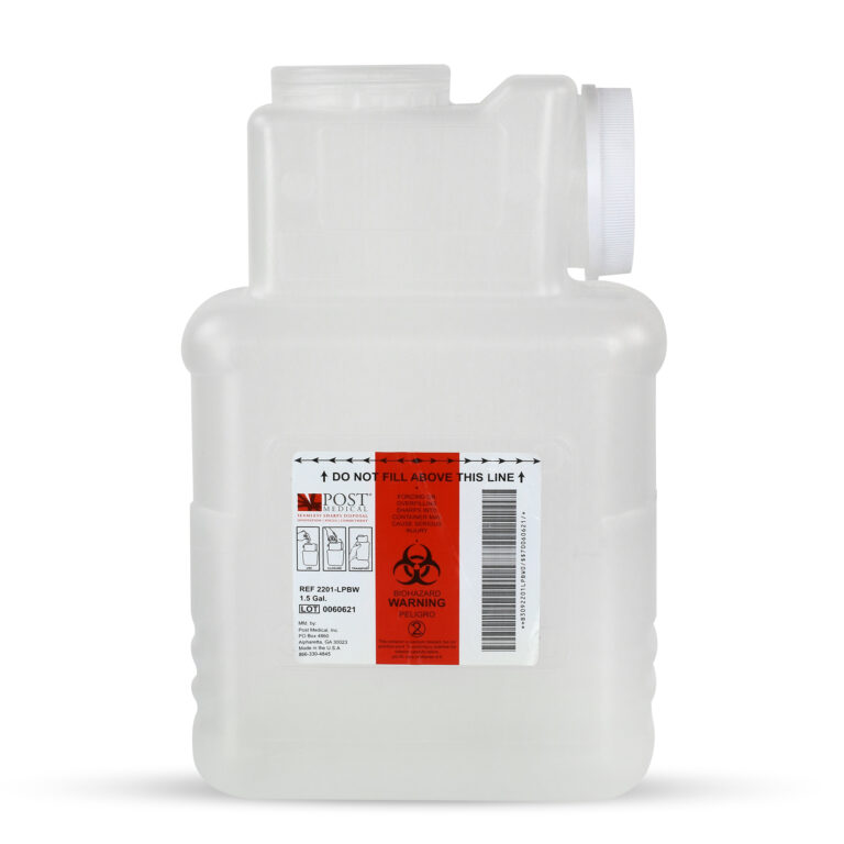 1.5 Gallon Clear Sharps Container