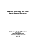 1998 US Department of Health and Human Services Selecting Evaluating and Using Sharps Disposal Containers_Page_01