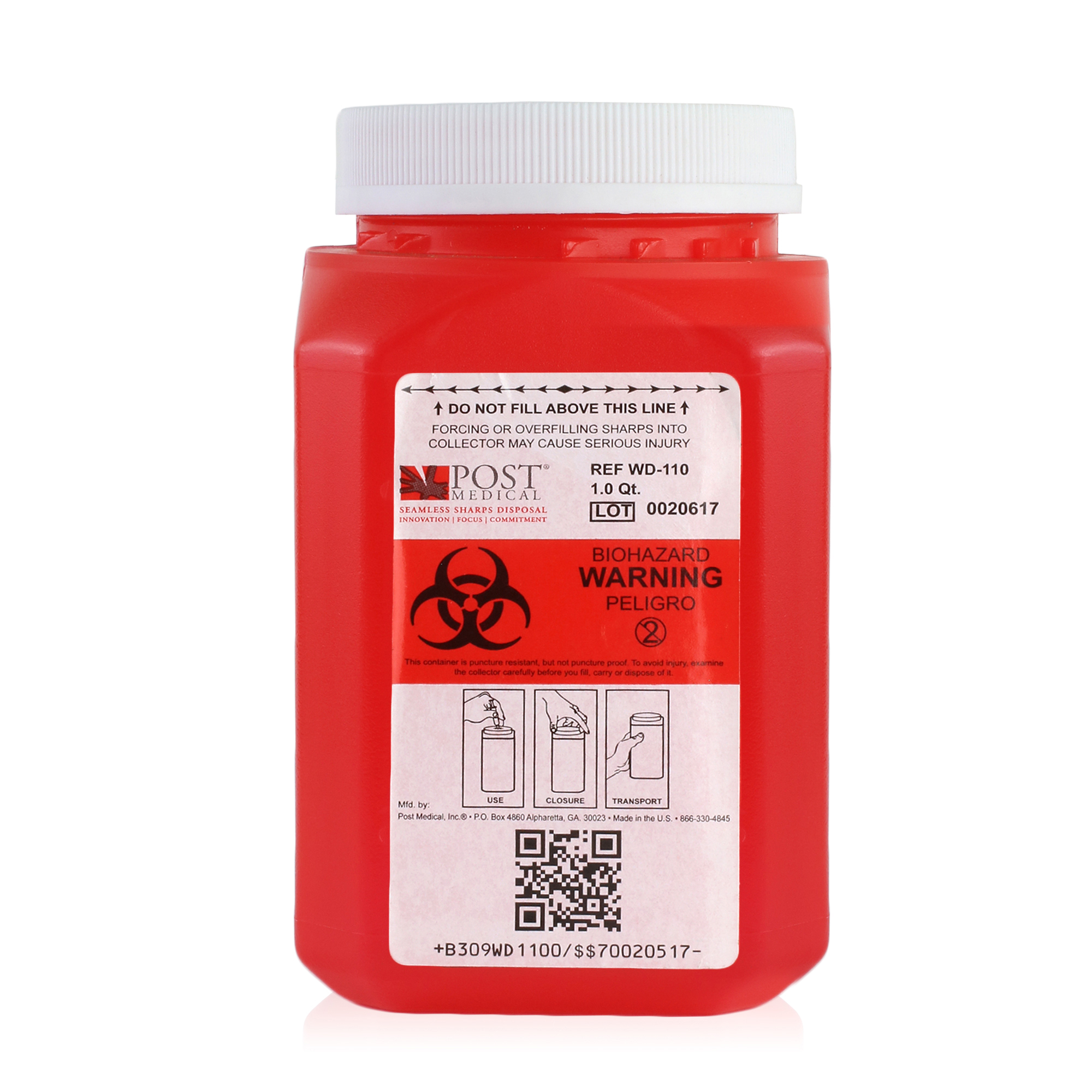 1 quart sharps container